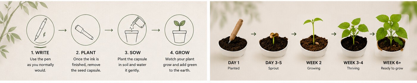 Kraft Paper Pen With Seed alternative view