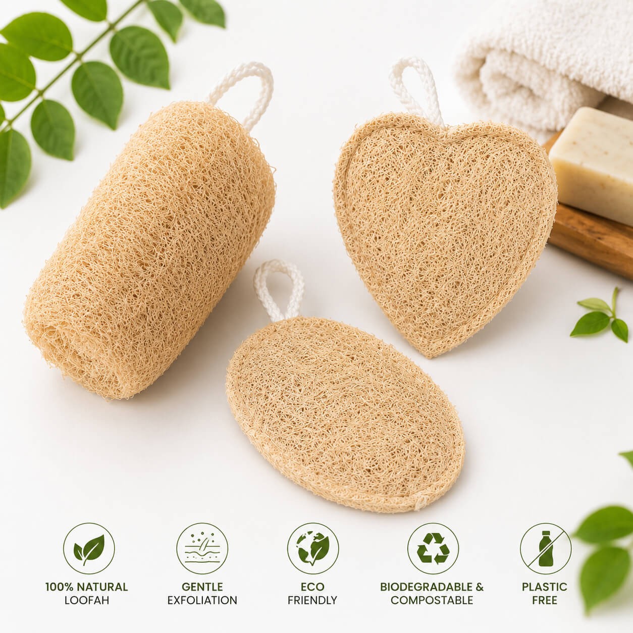 Cylindrical Loofah alternative view